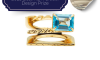 Swiss Blue Topaz Diamond Cocktail Ring in 18kt Yellow Gold